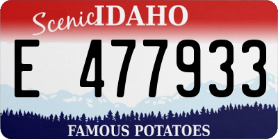 ID license plate E477933