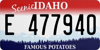 ID license plate E477940