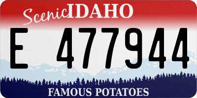 ID license plate E477944