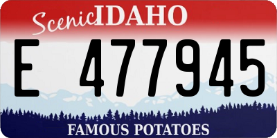 ID license plate E477945