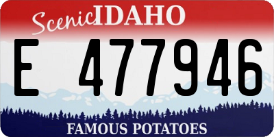 ID license plate E477946