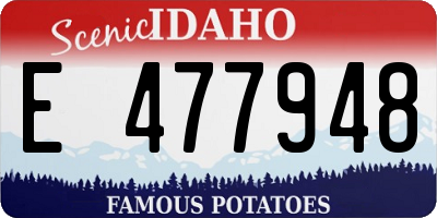 ID license plate E477948