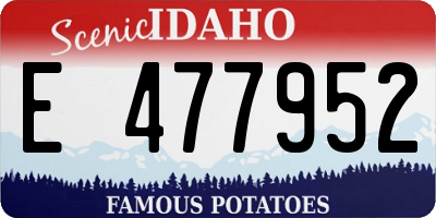 ID license plate E477952
