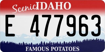 ID license plate E477963
