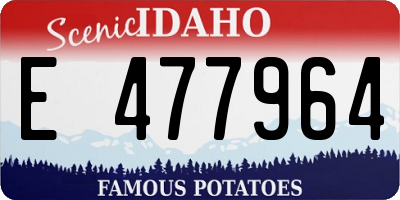 ID license plate E477964