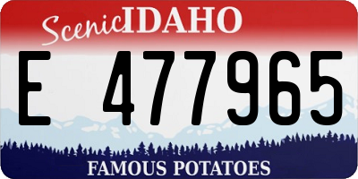ID license plate E477965