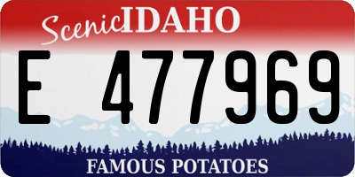 ID license plate E477969