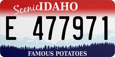 ID license plate E477971
