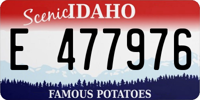 ID license plate E477976