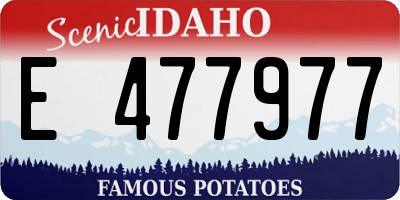 ID license plate E477977