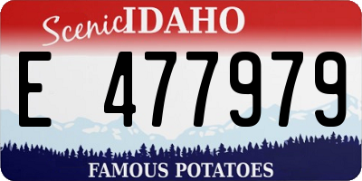 ID license plate E477979