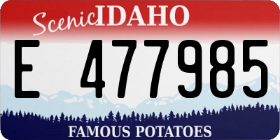 ID license plate E477985