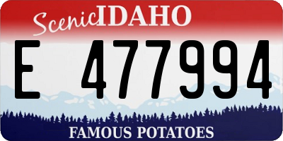 ID license plate E477994