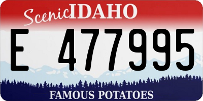 ID license plate E477995