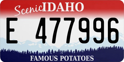 ID license plate E477996