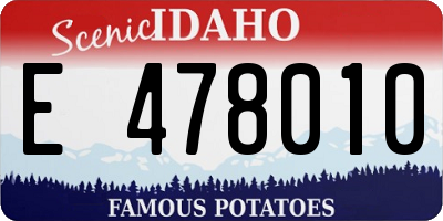 ID license plate E478010
