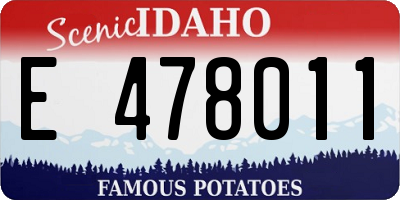 ID license plate E478011