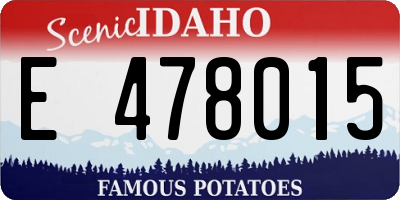 ID license plate E478015
