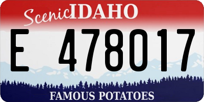 ID license plate E478017