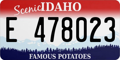 ID license plate E478023