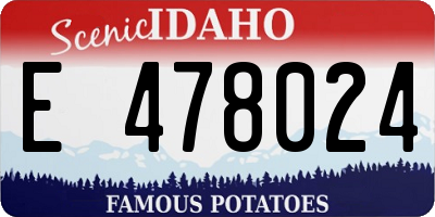 ID license plate E478024