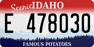 ID license plate E478030