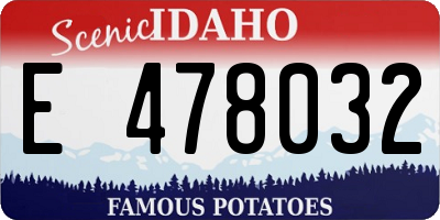 ID license plate E478032
