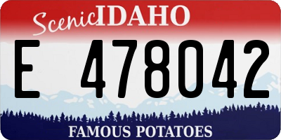 ID license plate E478042