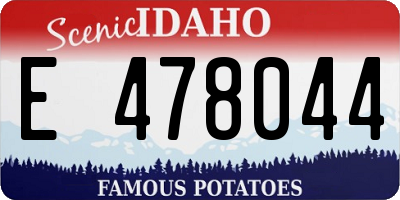 ID license plate E478044