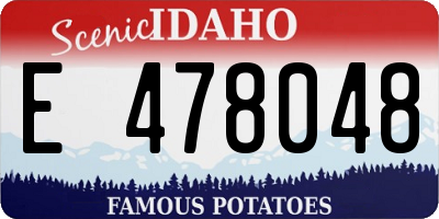 ID license plate E478048