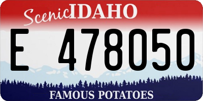ID license plate E478050