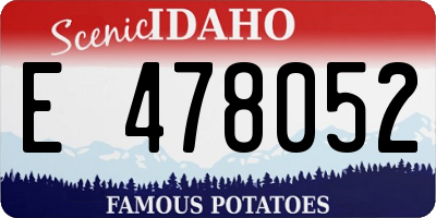 ID license plate E478052