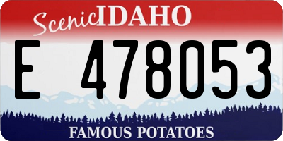 ID license plate E478053