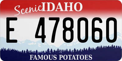 ID license plate E478060