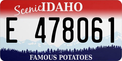 ID license plate E478061
