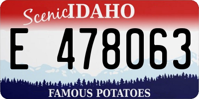 ID license plate E478063