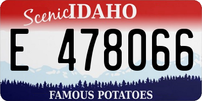 ID license plate E478066