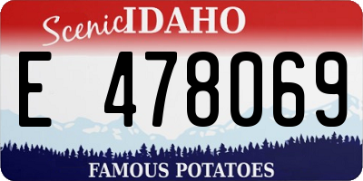 ID license plate E478069