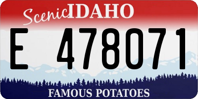ID license plate E478071