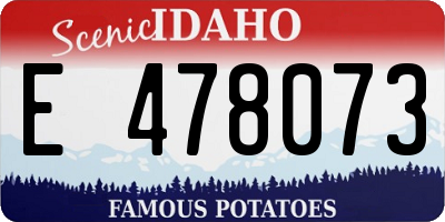 ID license plate E478073