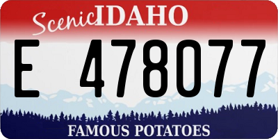 ID license plate E478077