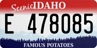 ID license plate E478085