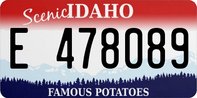 ID license plate E478089