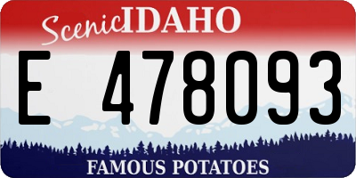 ID license plate E478093
