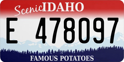 ID license plate E478097