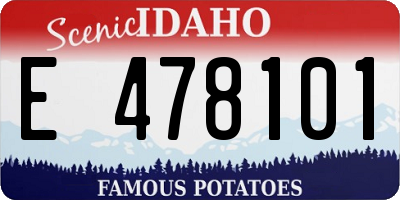 ID license plate E478101