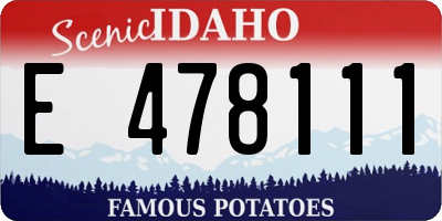 ID license plate E478111