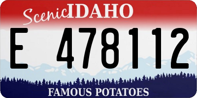 ID license plate E478112