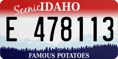 ID license plate E478113