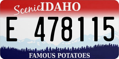 ID license plate E478115